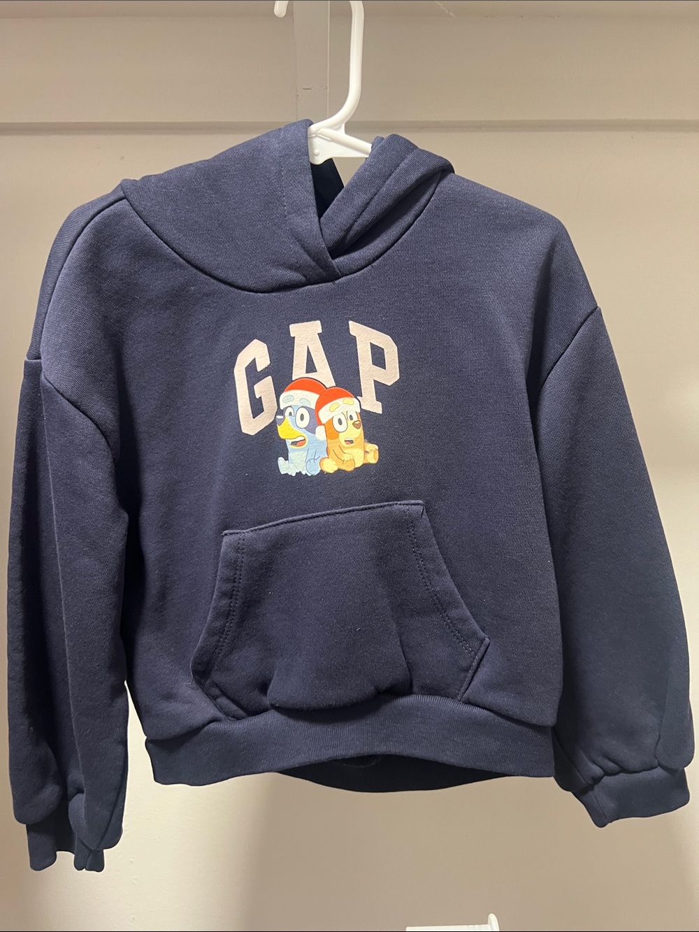 GAP Navy Hoodie with Holiday Character Graphic